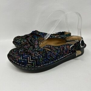 Alegria Ric Rack Rainbow Women's Clog FREESEA Size EU 39/US 9